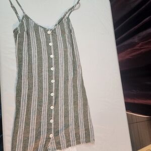 Quintessential  Button-Down Linen Blend Dress Small